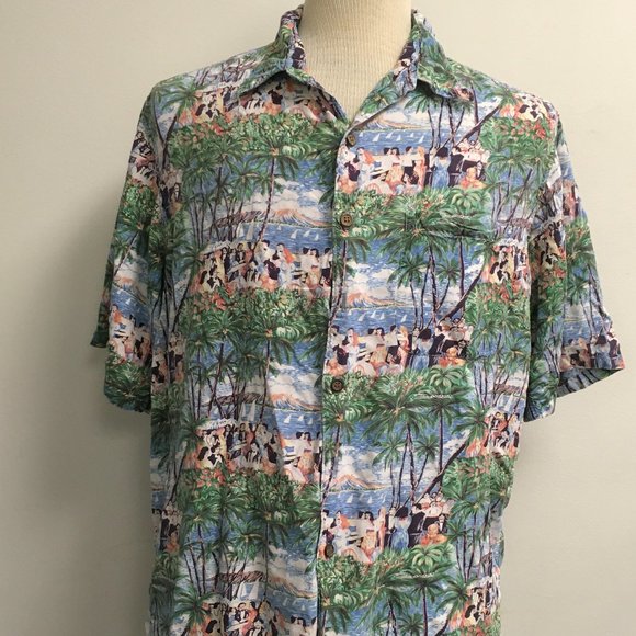 Vintag Reyn Spooner Gary Buffet Hawaiian Shirt M